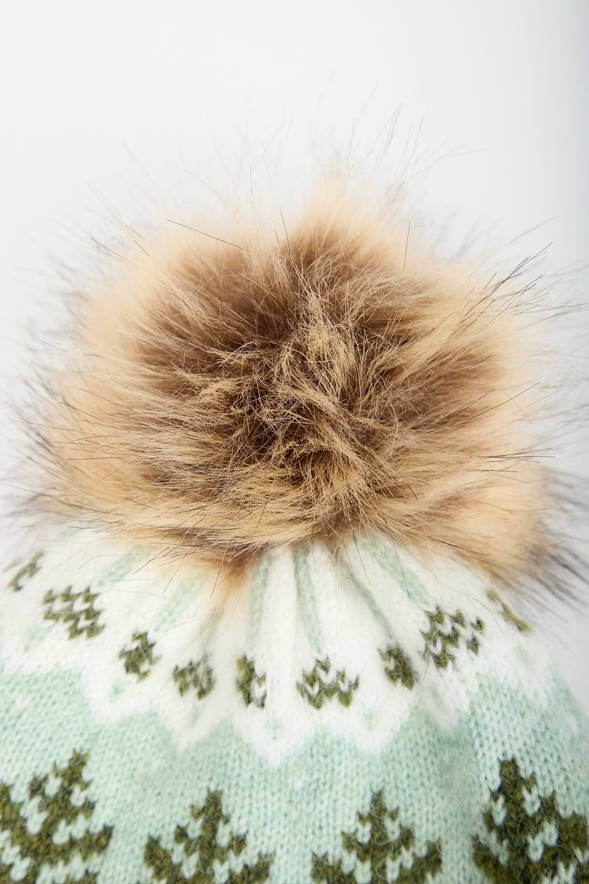 Fair Isle Forest Snow Hat - Moss