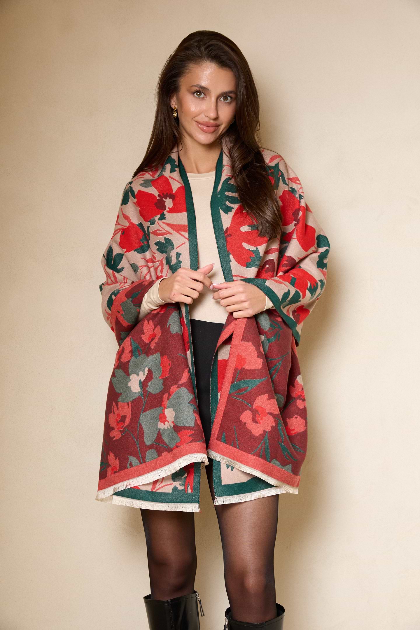 Reversible Scarf Big Floral