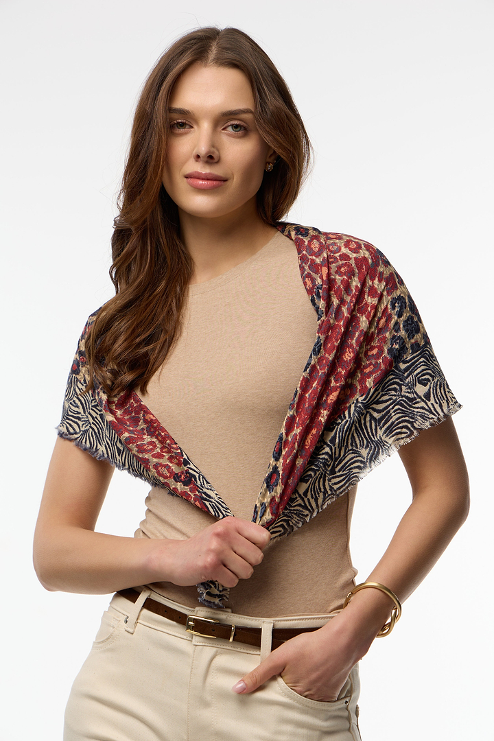 Mixed Animal Print Bandana - Multi