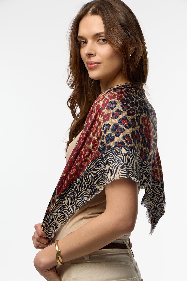 Mixed Animal Print Bandana - Multi