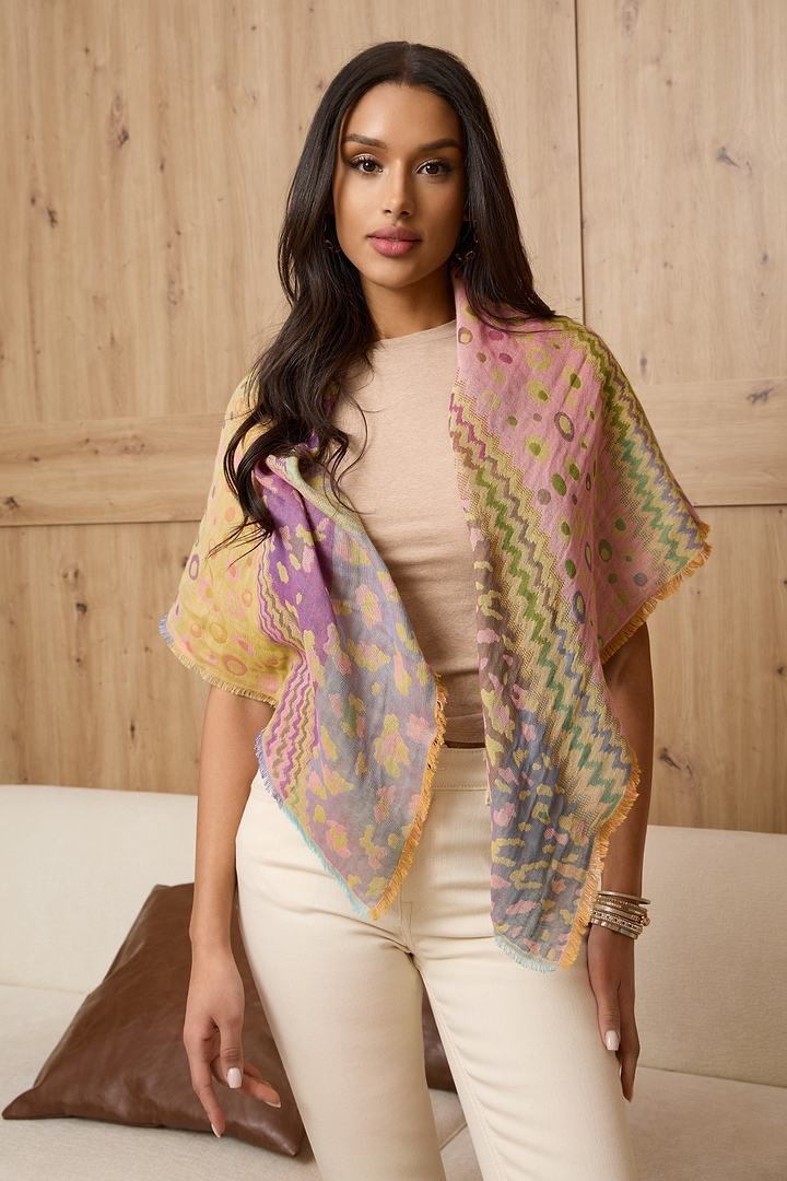 Mixed Animal Print Scarf - Multi