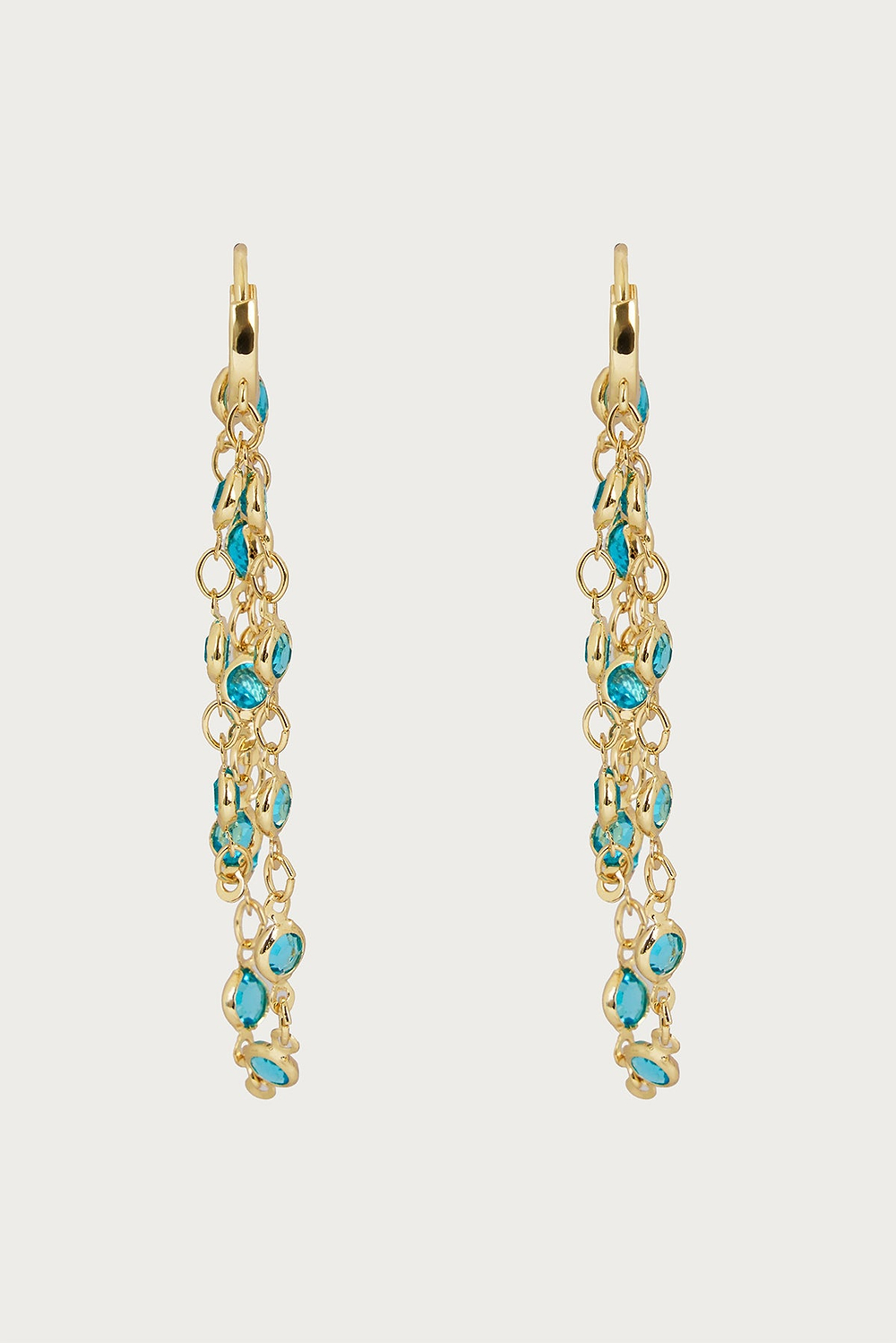 Glass Multi Layer Earring - Blue