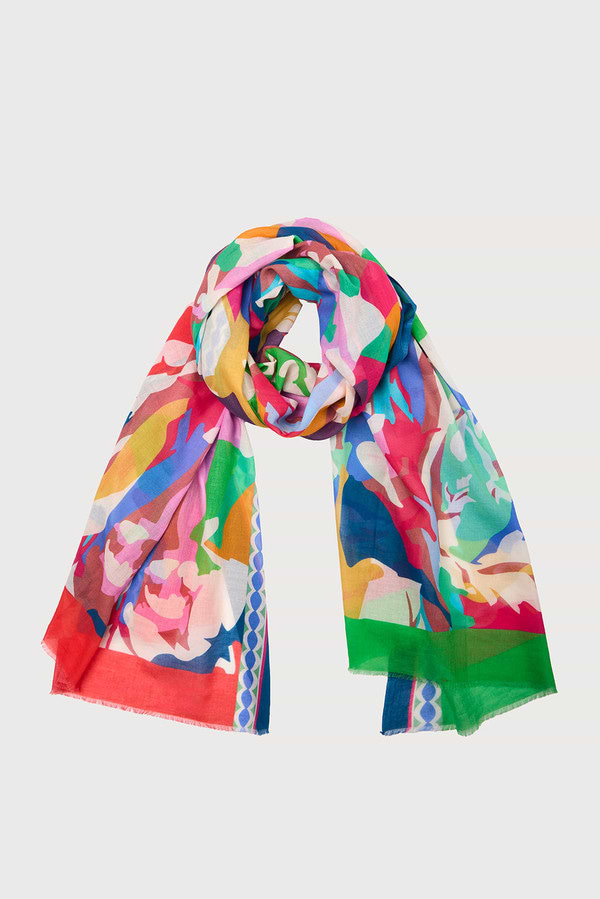 Spring Abstract Printed Scarf - Multi