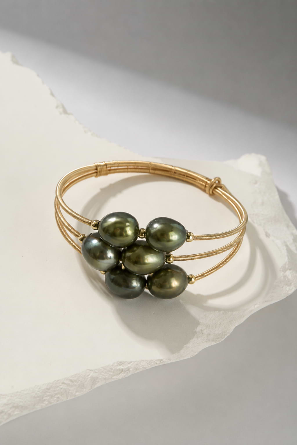 Cluster Beaded Bracelet - Green