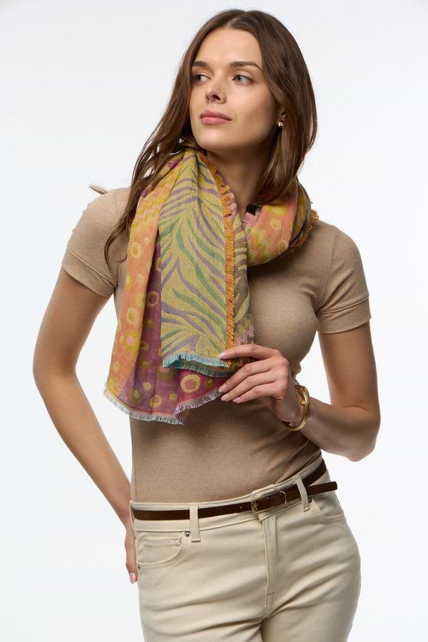 Mixed Animal Print Scarf - Multi