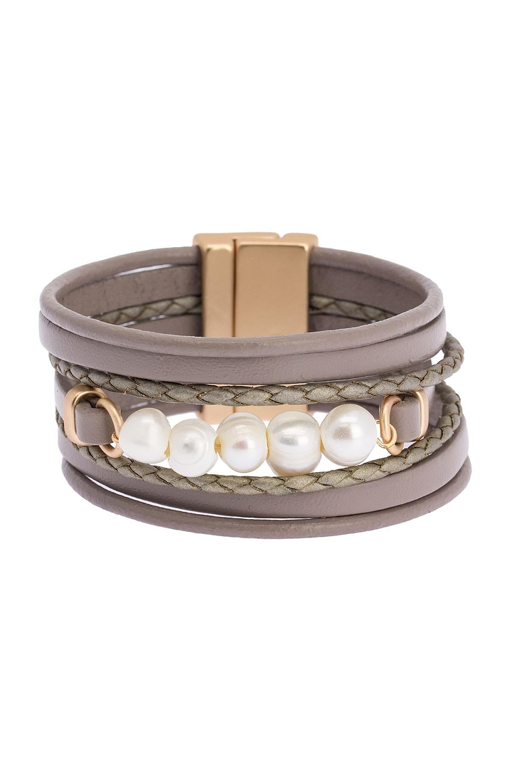 Essential Leather Bracelet - Taupe