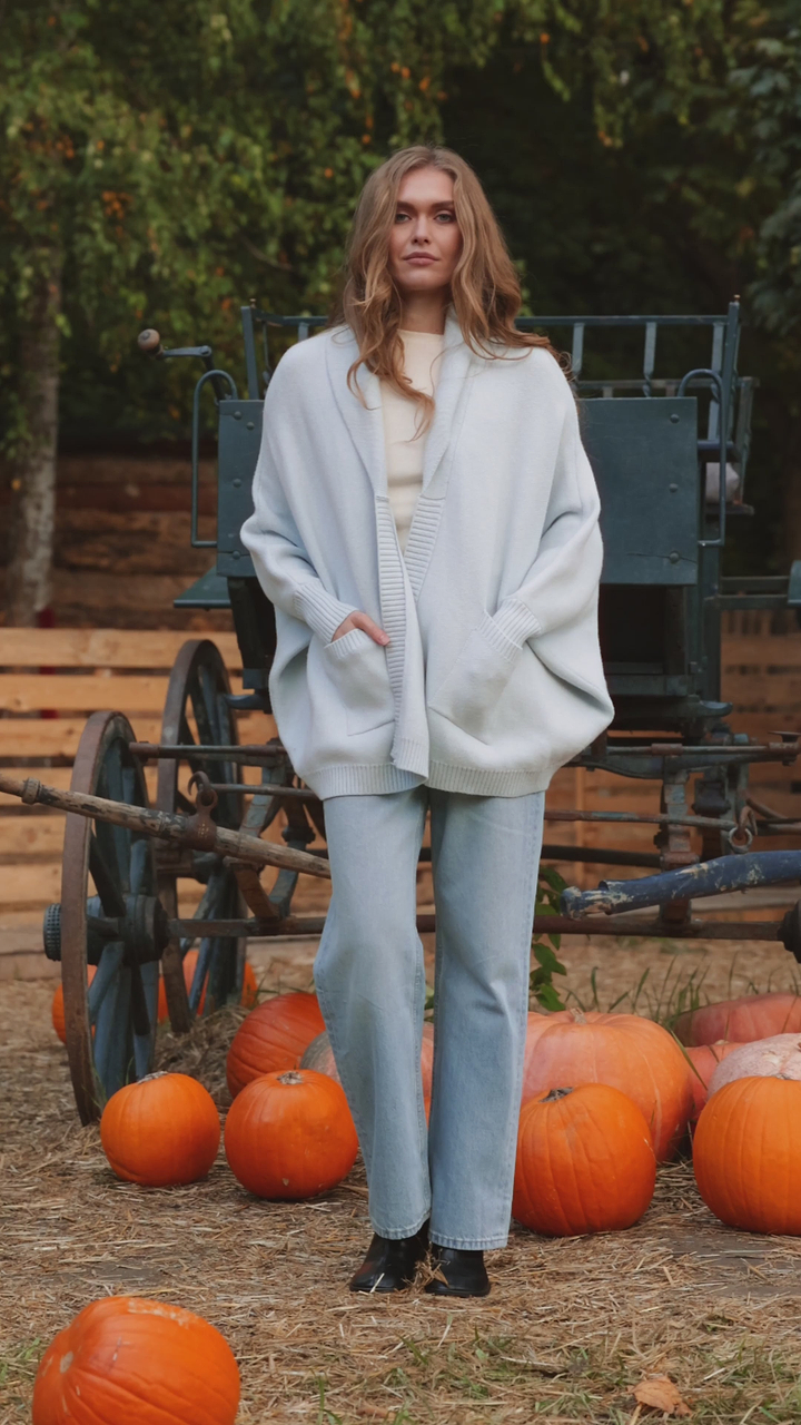 Open Front Oversized Cardigan Sweater