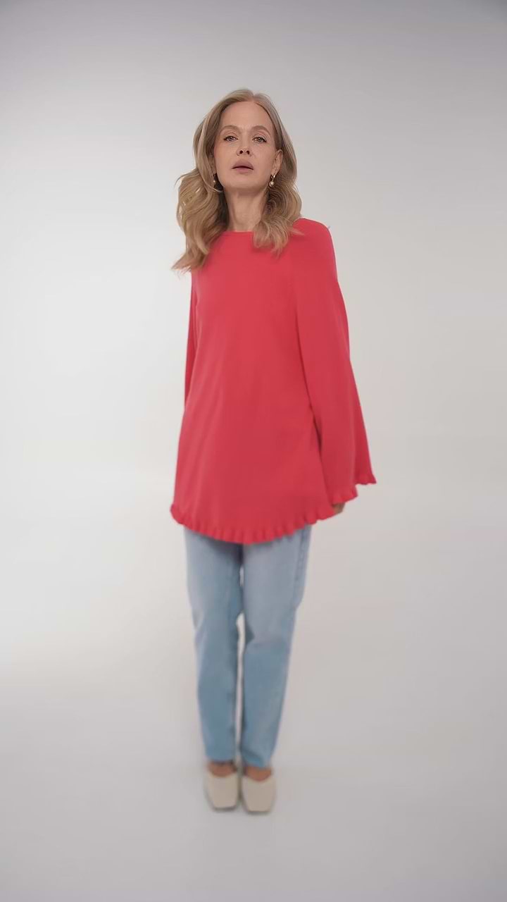 Talia Poncho Light Coral