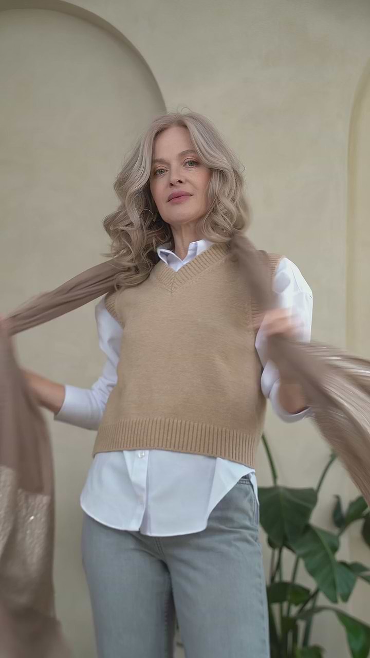 Embellished Cashmere Wrap - Wheat