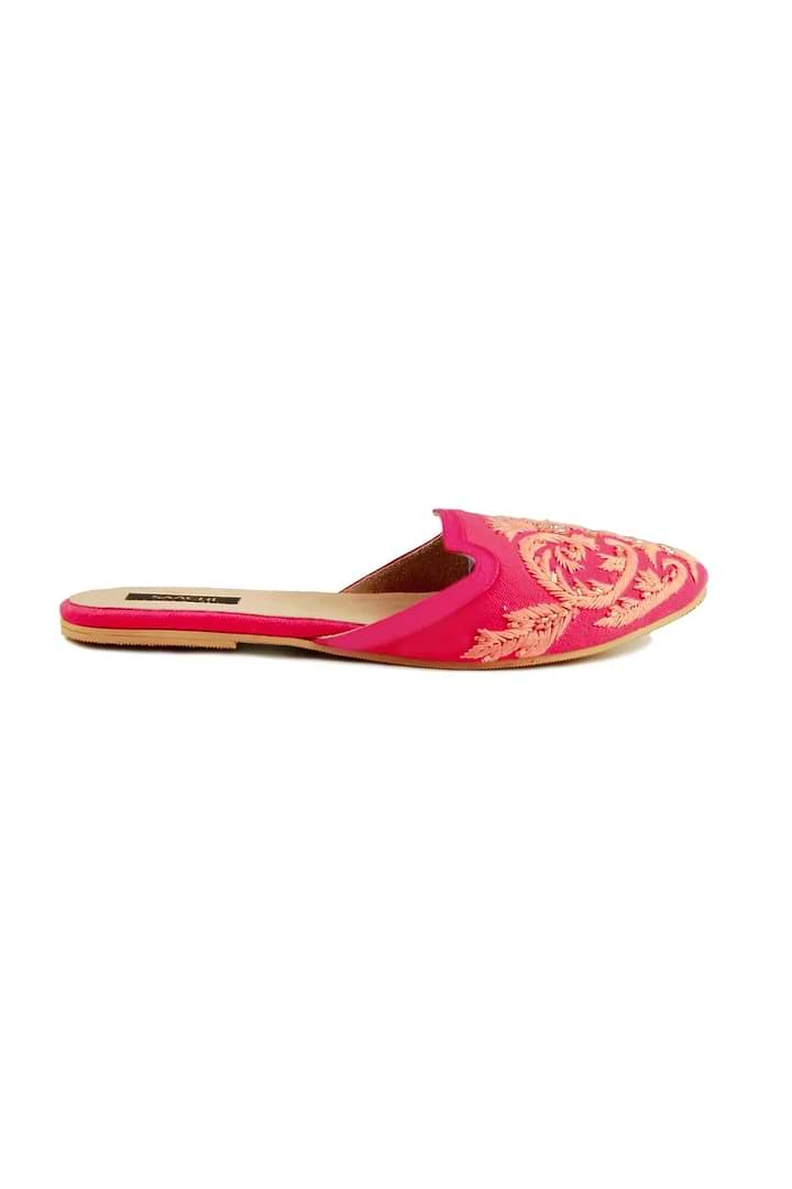 Pool Embroidered Mule Deep Pink