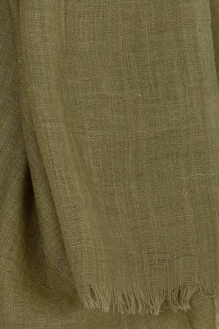Woolen Fringe Scarf - Olive Drab