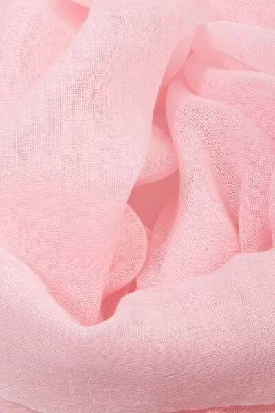 Woolen Fringe Scarf - Pink
