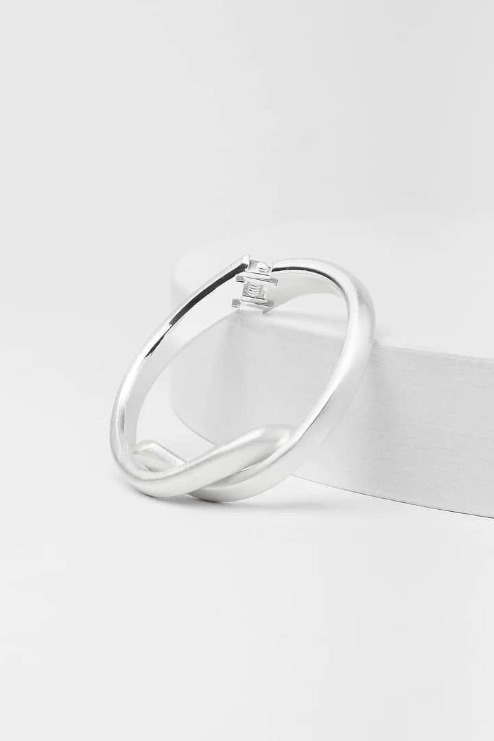 Knotted Cuff Bracelet - Silver