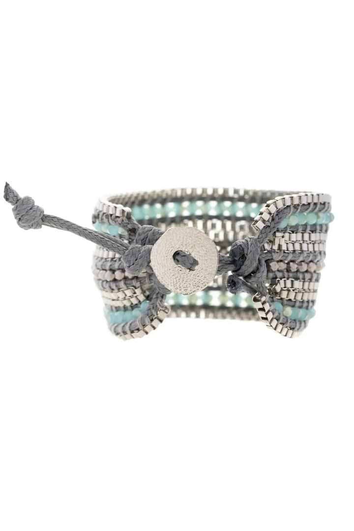 Beaded Layered Bracelet Dark Turquoise