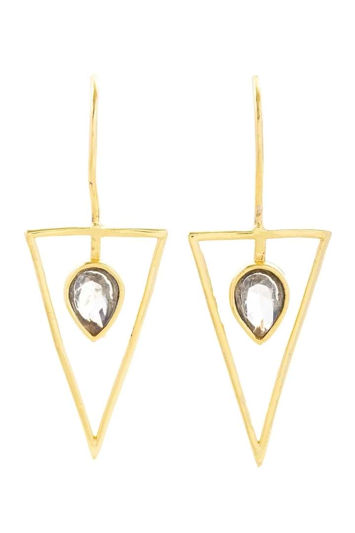 Minimalist Gemstone Drop Earring Light Green