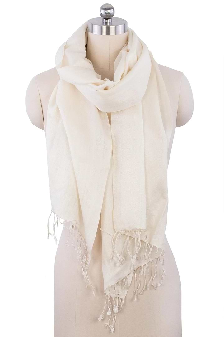 Pashmina Regular Scarf - Ivory