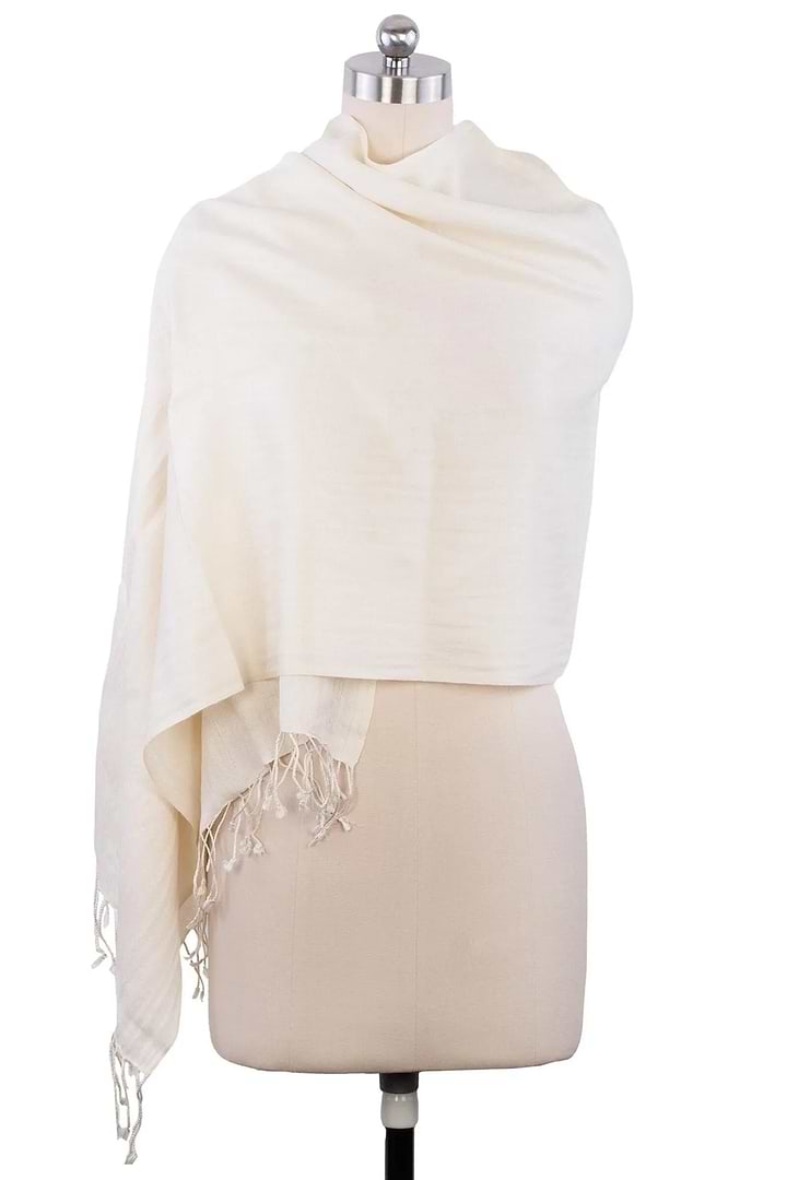 Pashmina Regular Scarf - Ivory