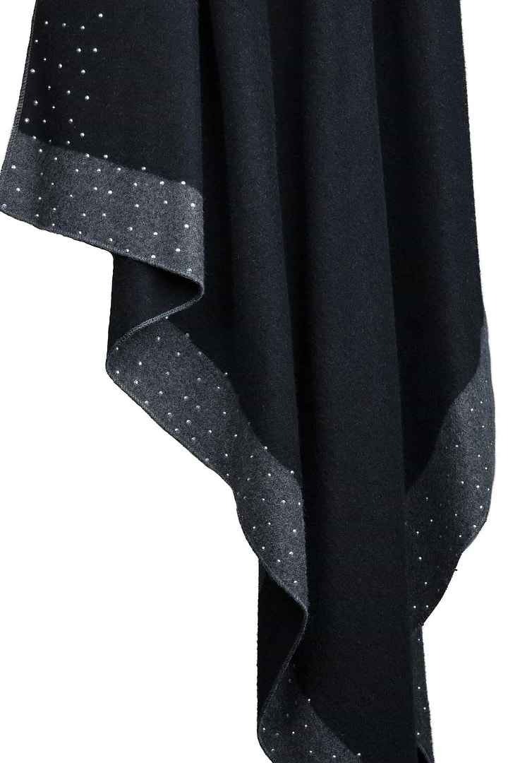 Elin Sparkle Studded Ruana Black