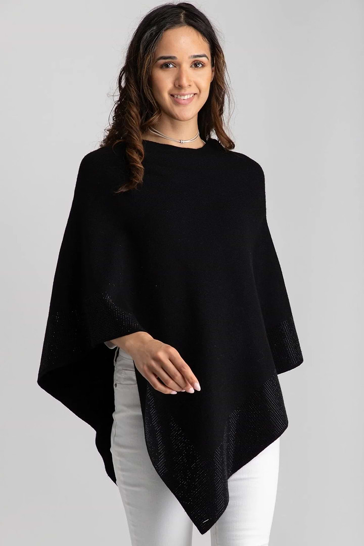 Ziva Poncho Black
