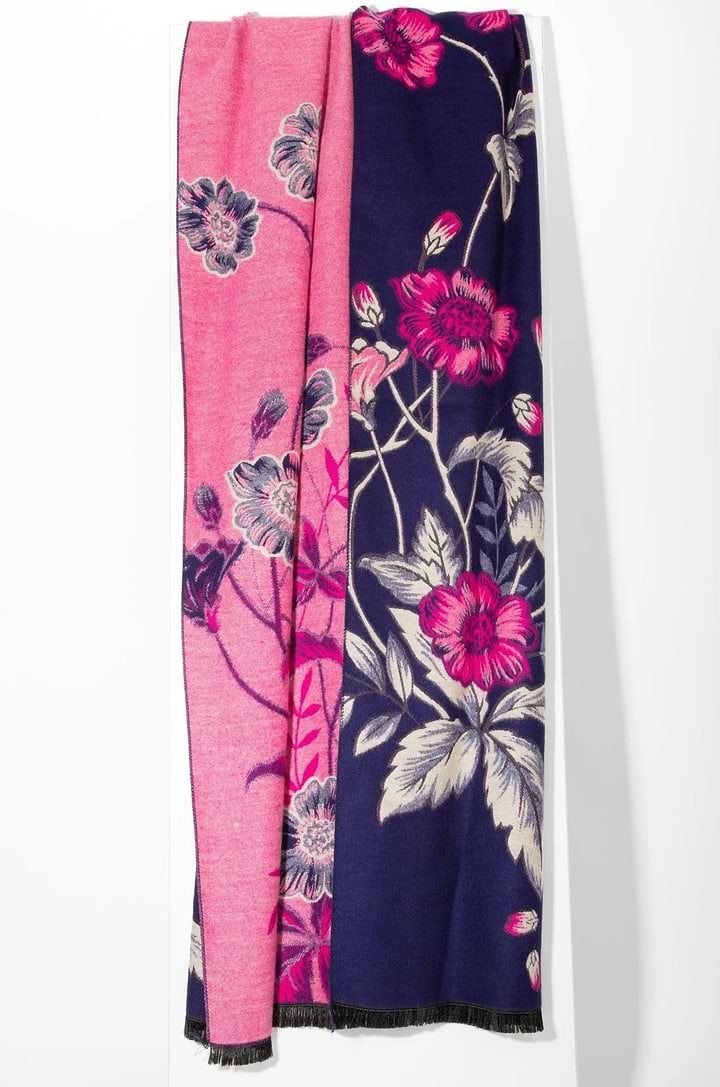 Floral Reversible Scarf - Pale Violetred
