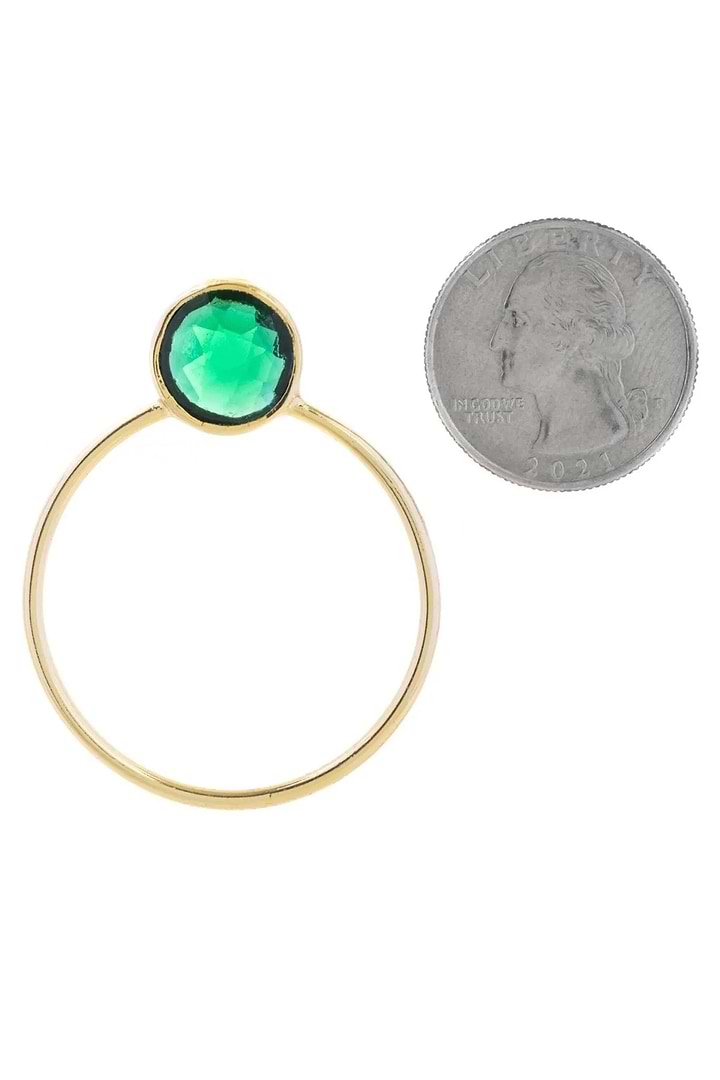 Gemstone Adorned Hoop Earrings Lime Green