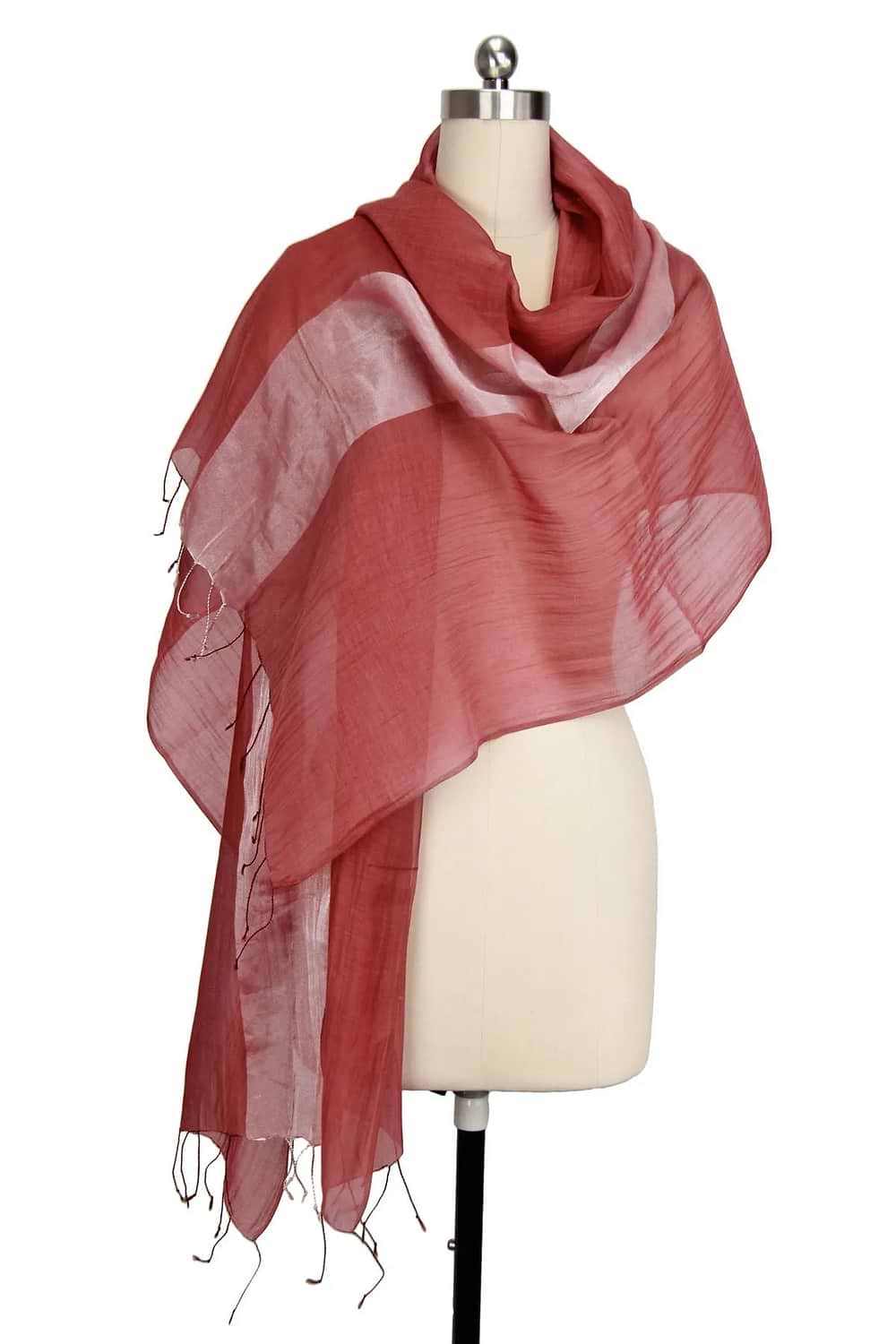 Veronica Silk Scarf - Crimson