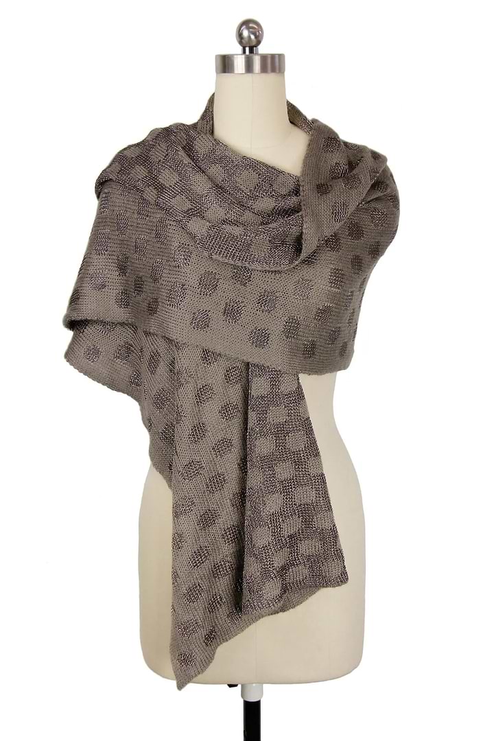 Nialey Polka Dot Scarf Light Brown