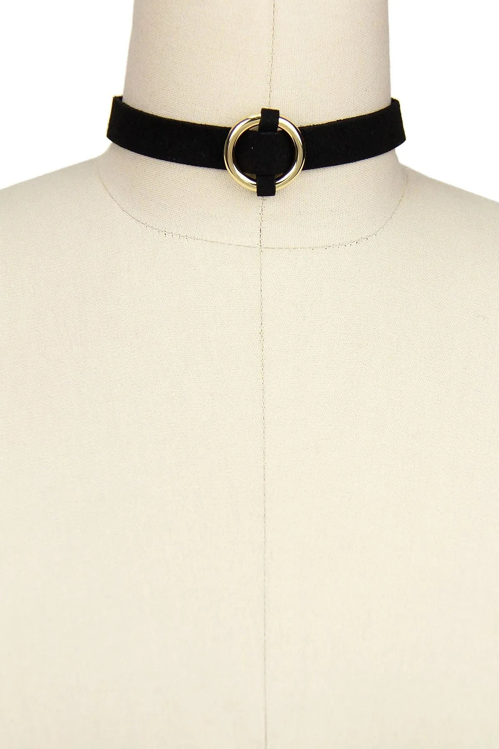Ring Choker Necklace Black