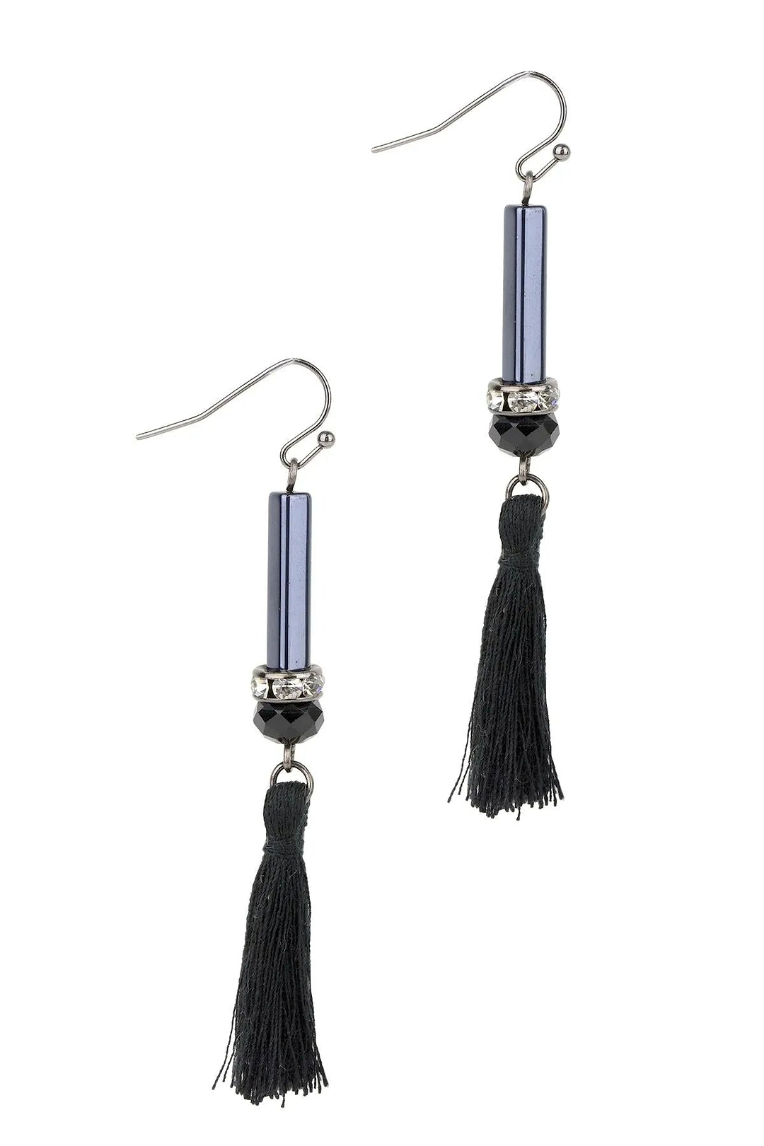 Ras Tassel Earring Black
