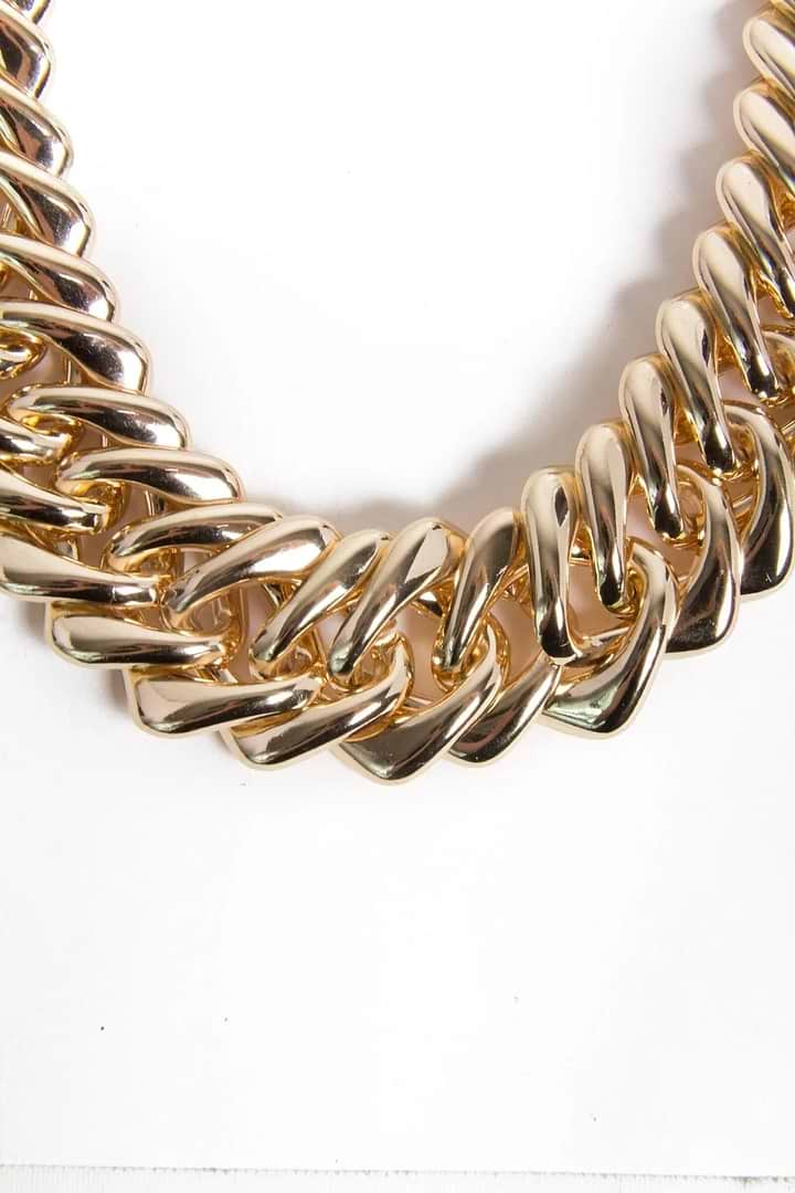 Chunky Gold Chain Statement Necklace - Gold