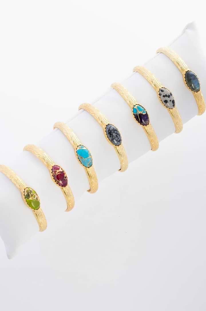 Gemstone Cuff Bracelet - SAACHI