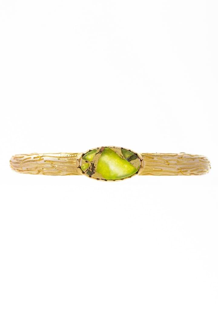 Gemstone Cuff Bracelet Light Green