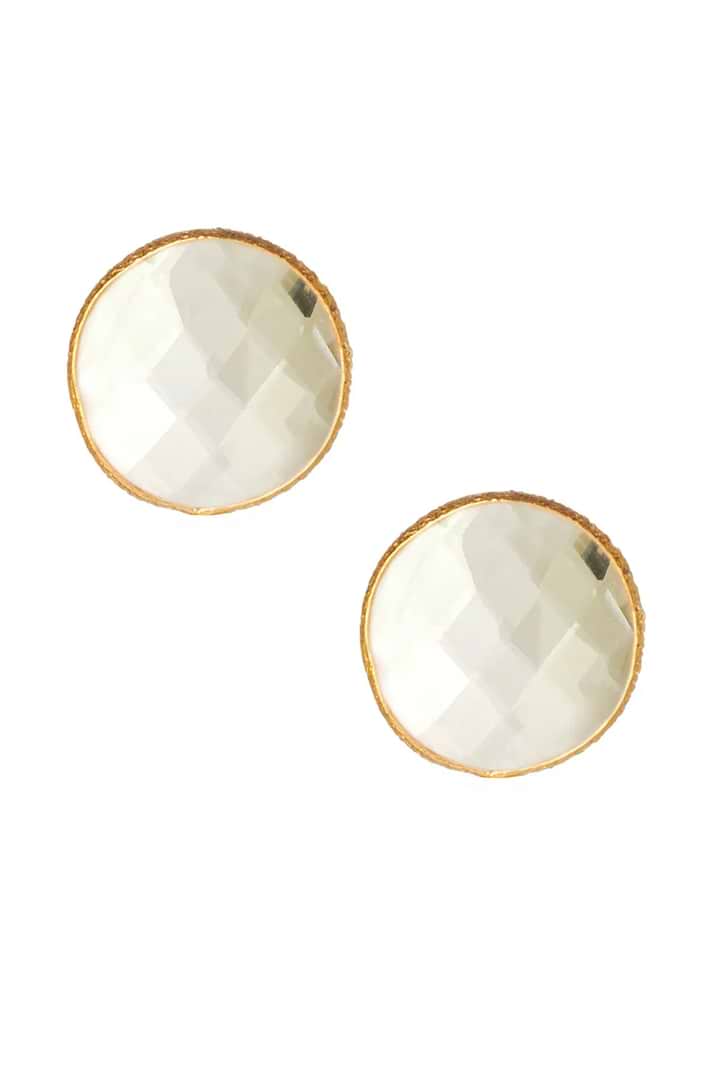 Mini Stud Gemstone Earrings Ivory