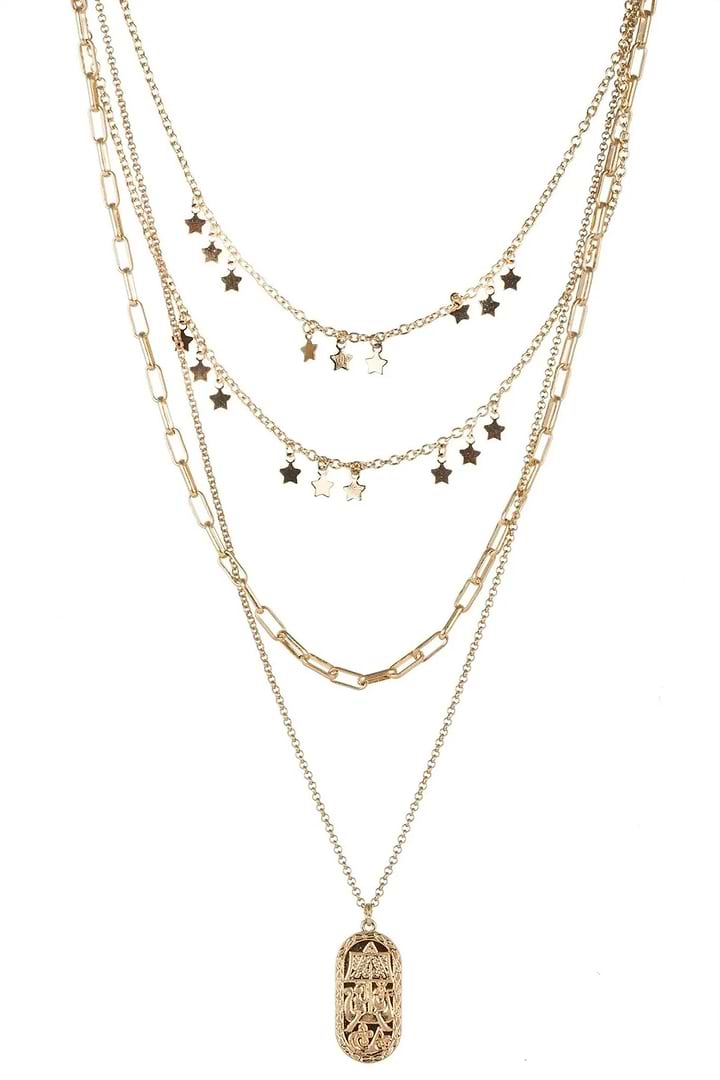 Starletta Layered Necklace Gold