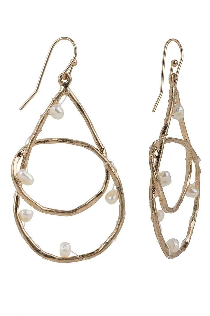 Helena Pearl Earring Gold