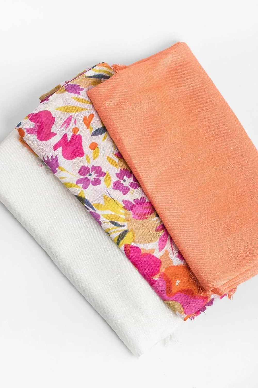 Flower Garden Scarf Set - Coral