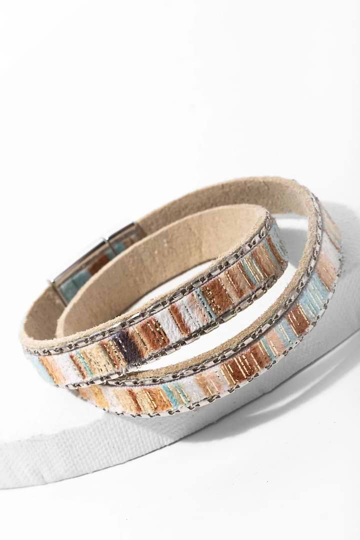 Under the Sun Wrap Bracelet Rosy Brown
