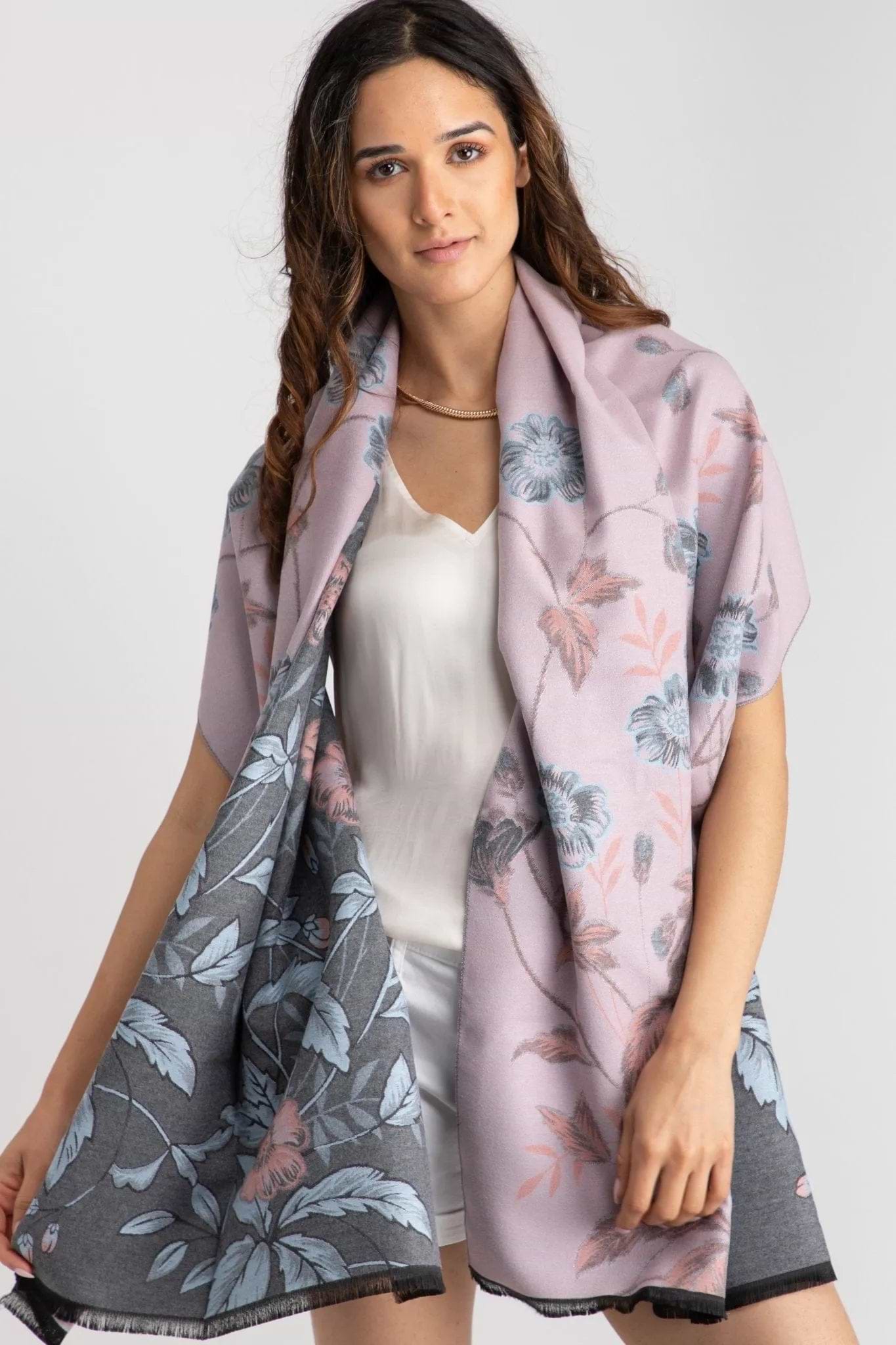 Reversible Garden Scarf - Lavendar Blush