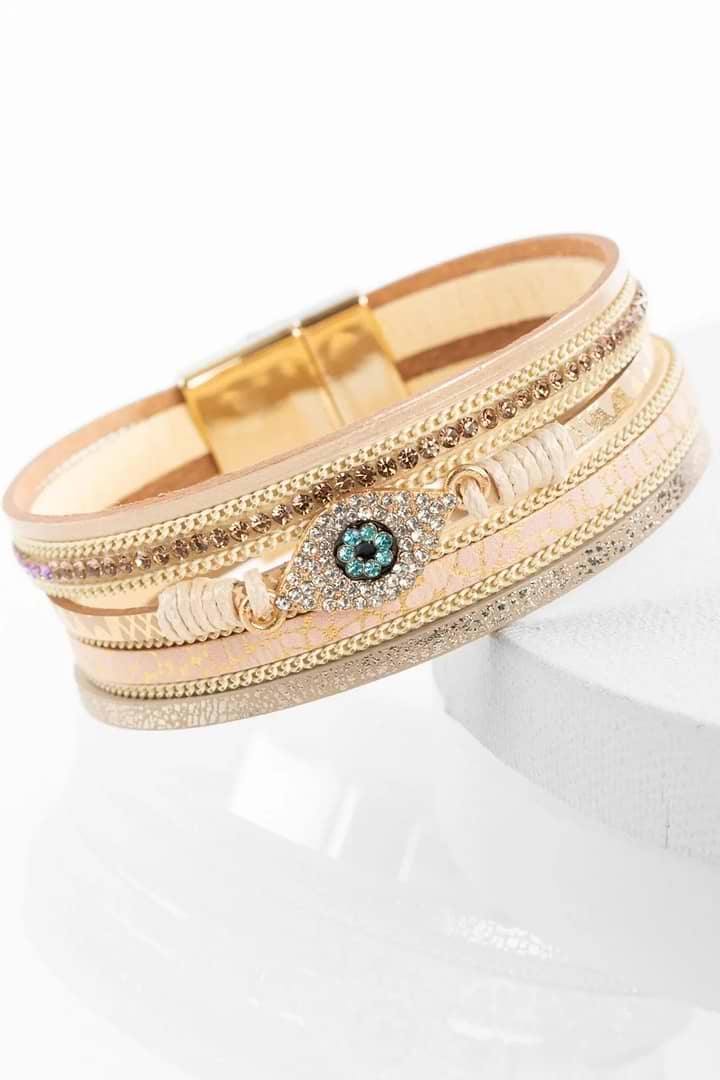 Evil Eye Bracelet Linen