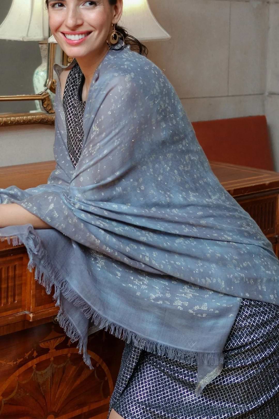 Tendua Scarf Light Slate Gray