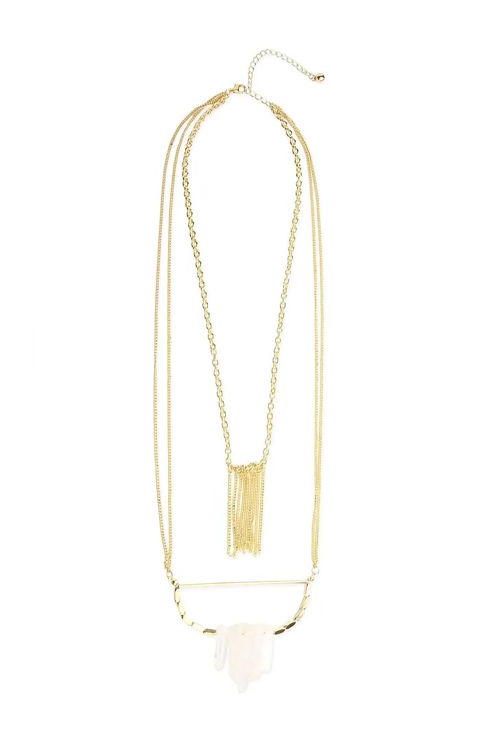 Boho Layered Chain Necklace Gold