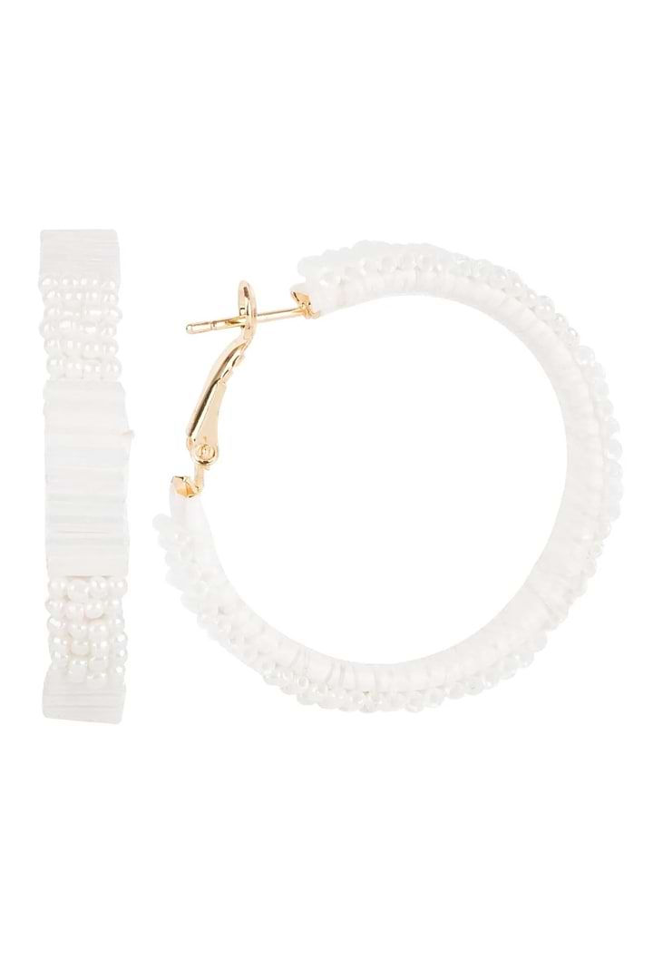 Hang Ten Earring White