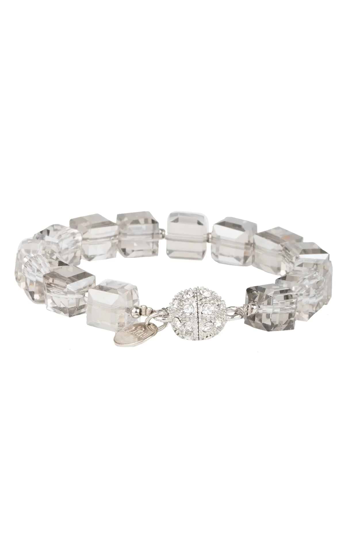 Faceted Bead Bracelet Grey