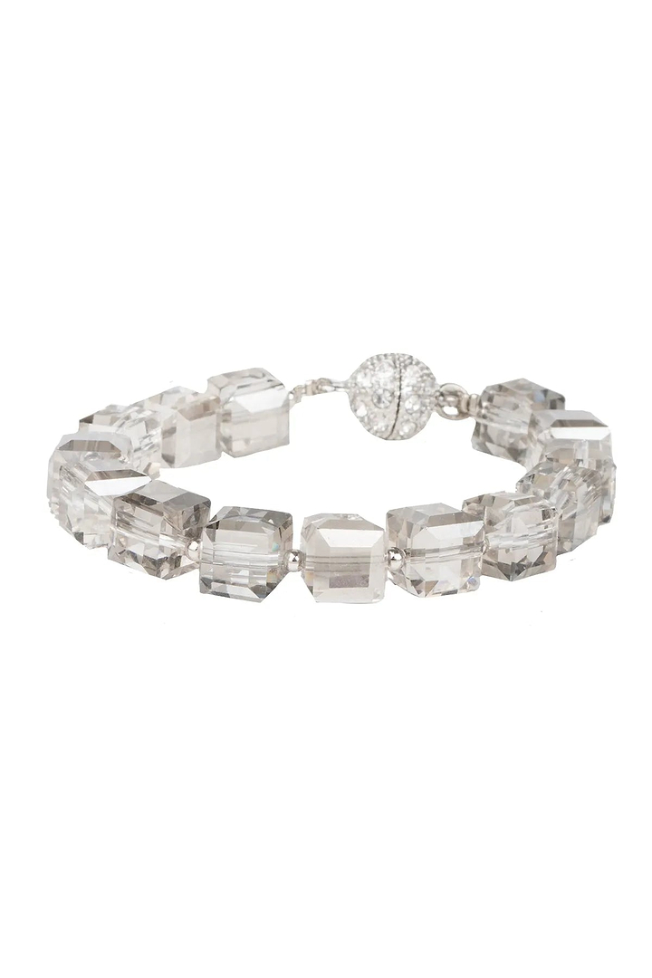 Faceted Bead Bracelet Grey