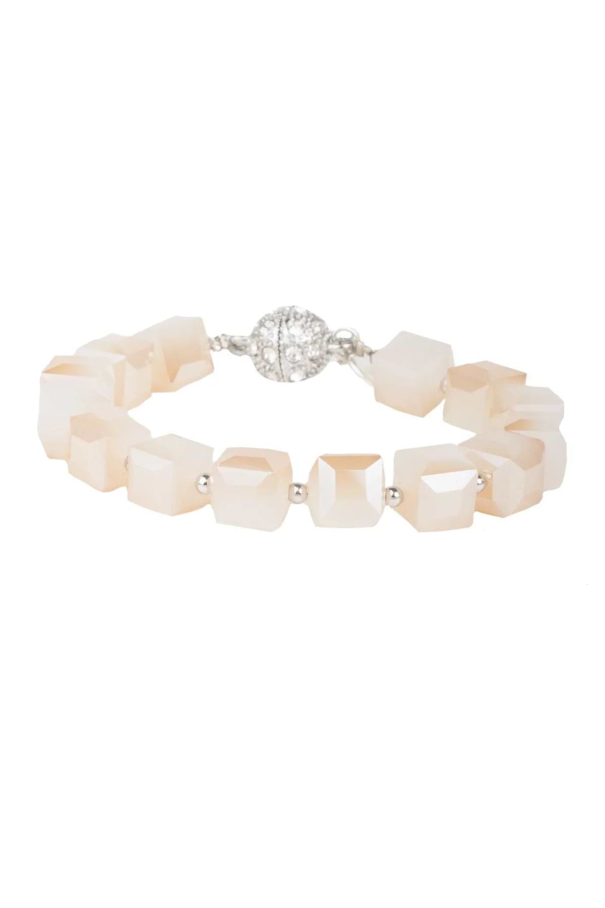 Faceted Bead Bracelet Linen