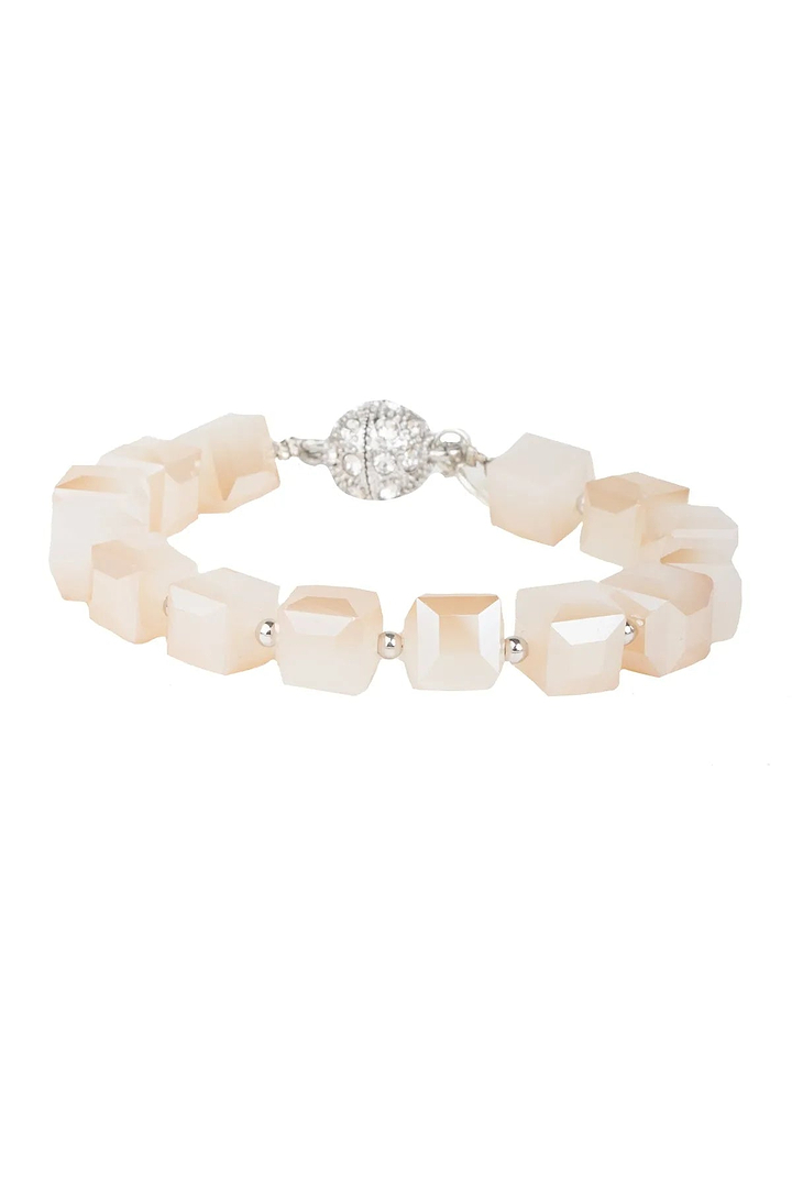 Faceted Bead Bracelet Linen