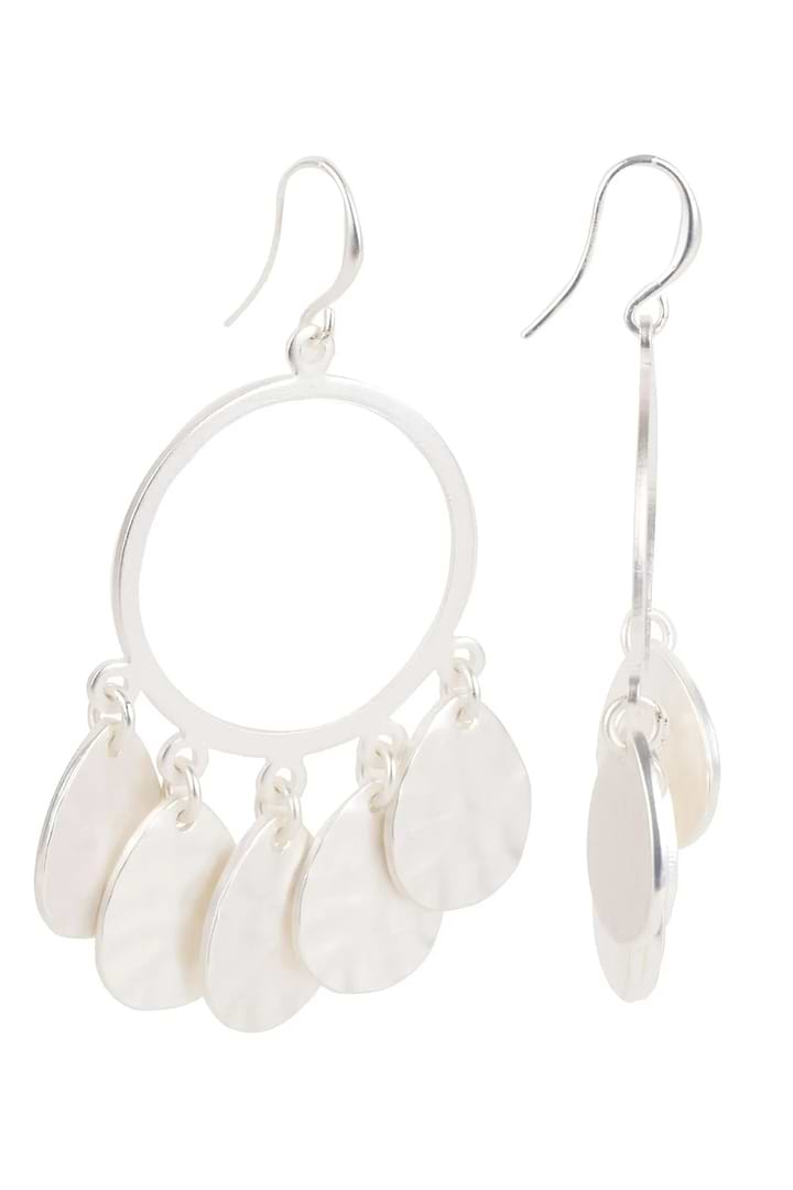 Lucky Leaf Hoop Earring Silver