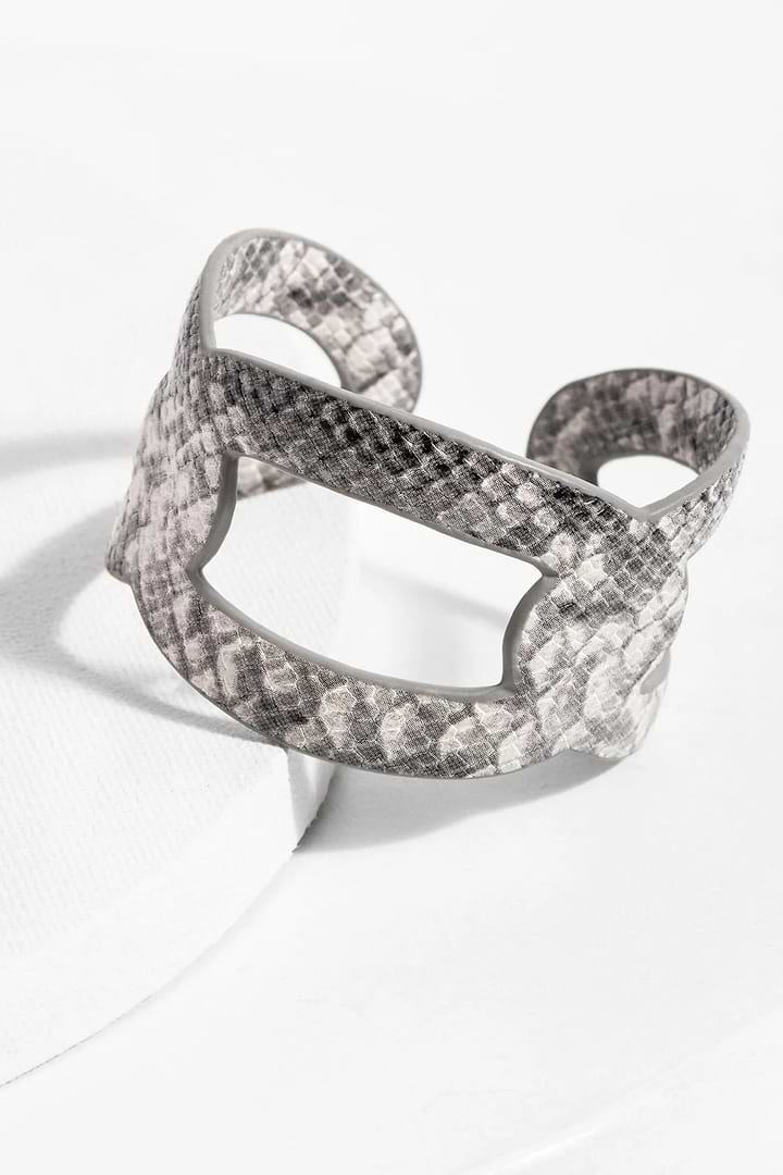 Ogee Cuff Bracelet Black