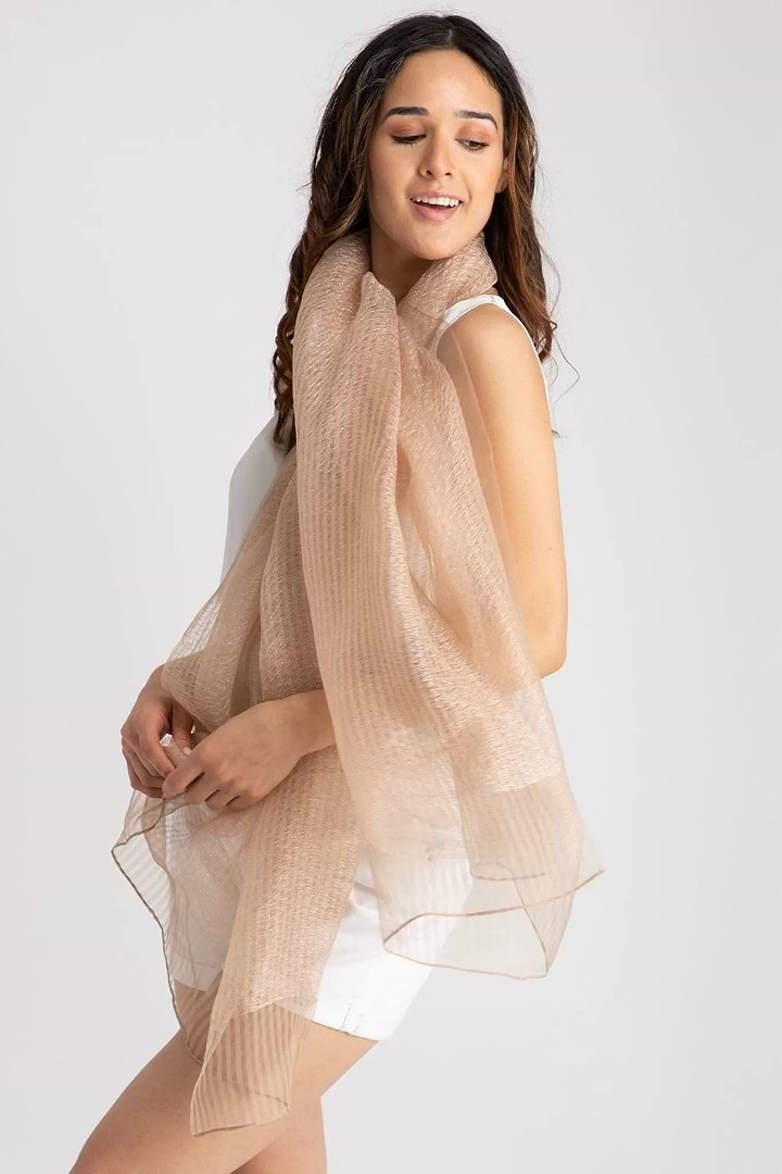 Sheer Social Wrap Scarf - Antique White 