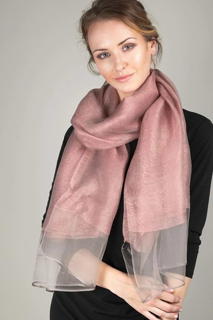 Silk Sparkle Wrap Scarf Pink